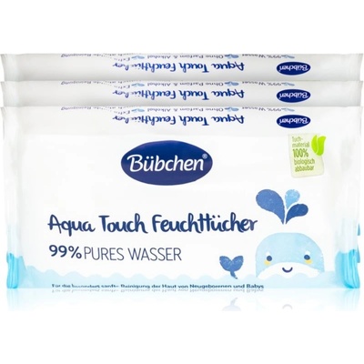 Bübchen Aqua Touch vlhčené ubrousky pro děti 3 x 48 ks