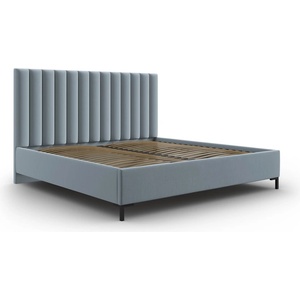 Mazzini Sofa Светлосиньо тапицирано двойно легло с място за съхранение с включена подматрачна рамка 140x200 cm Casey - Mazzini Beds (MAZ_BF140_60_F1_CASEY4)