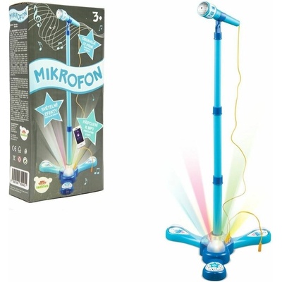 Detský mikrofón Teddies Mikrofón karaoke modrý