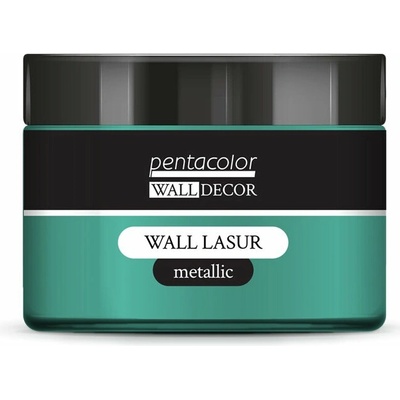 Pentart Wall Decor metalická lazúra 150 ml Modro-zlatá