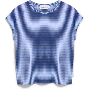 Armedangels Дамска тениска Armedangels Women's Slub Jersey Stripe T-shirt - Oatmilk / Dynamo Blue - размер XL (916-6596-0315)