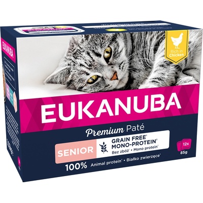 Eukanuba Senior bez obilnín kuracie 12 x 85 g