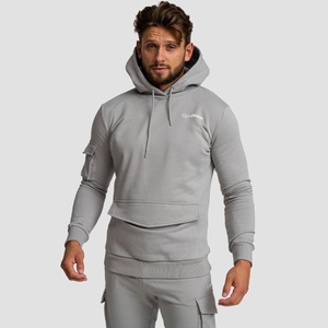 GymBeam Мъжки суичър TRN Hoodie Grey XL