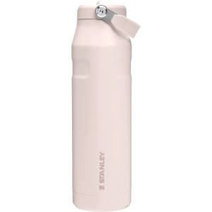 STANLEY 1913 Flip Straw Drinking Bottle with Straw 1.06L - Thermal Mug Cools for 17 Hours - Ice Cold for 4 Days - BPA Free - Leakproof - For Cup Holders - Dishwasher Safe - Rose Quartz - 10-12111-065 (10-1211