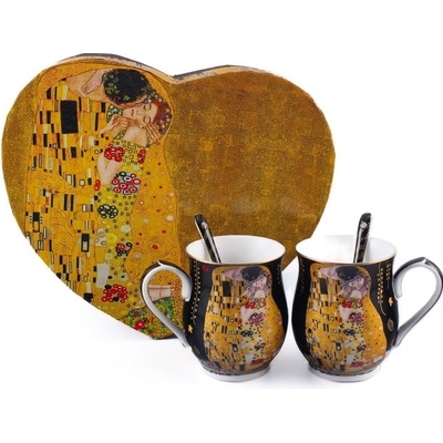 Gustav Klimt Porcelánové šálky na čaj čierne 300 ml