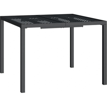 Градинска маса антрацит 100x100x72 cм стомана
