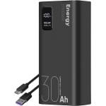 OBAL:ME EnergyPulse Fast Charging Power Bank 30000 mAh 22.5W - преносима външна батерия с USB-C порт, и 4xUSB-A изхода (черен)