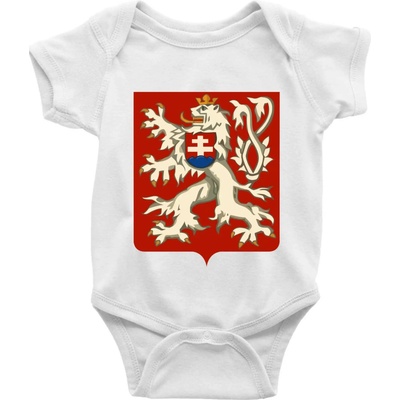 Znak ČSR Československá republika Body dojčenské krátký rukáv biele
