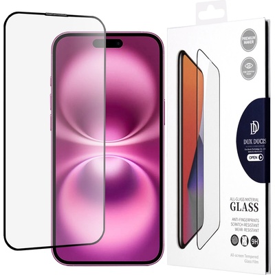 Dux Ducis Протектор за iPhone 16 Plus - Dux Ducis Tempered Glass - черен