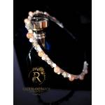 Radi handmade Официална диадема с прасковени и оранжеви кристали (276)