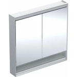 Geberit Огледален шкаф Geberit One ComfortLight 90 см с ниша, анодизиран алуминий (505.833.00.1)