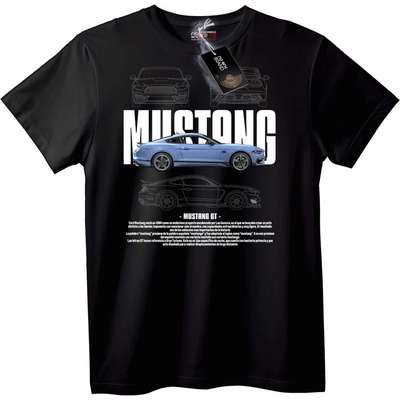 NOONEBRAND Тениска Mustang Дизайн - 2XL, Black