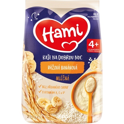 Hami Ml.kaše na dobrou noc rýžová banán 210 g