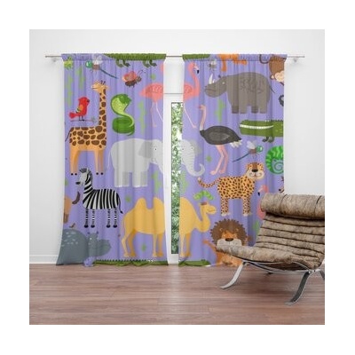 Sablio Závěsy Animované safari: 2 ks - 140x250 cm - Sablio