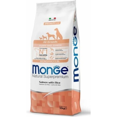 Monge Natural Superpremium All Breeds Puppy losos a rýže 12 kg