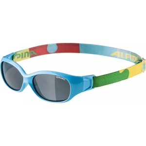 Alpina Детски слънчеви очила Alpina Sports Flexxy Kids Ceramic Black S3 Sunglasses - Cyan / Puzzle / Black - размер One Size (205-0717-0311)