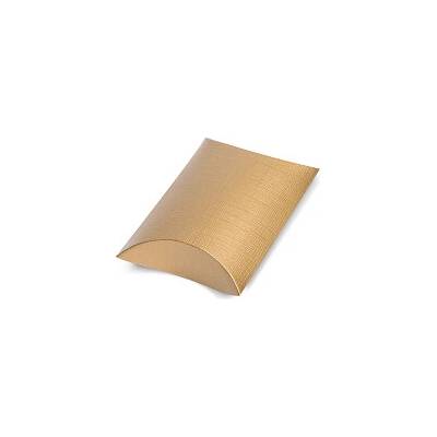 Darčeková krabička – pukačka 100x100x35mm, zlatá, 10 ks