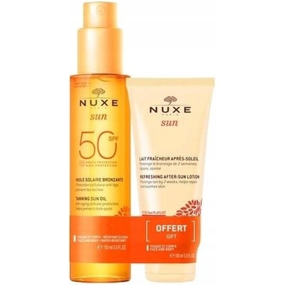 Nuxe Sun opalovací olej SPF50 150 ml + balzám po opalování 100 ml