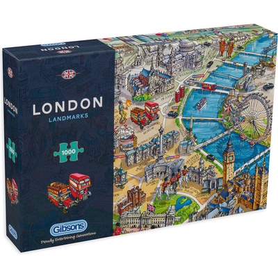 Gibsons Пъзел Gibsons от 1000 части - Забележителности в Лондон, Мария Рабински (G7066)