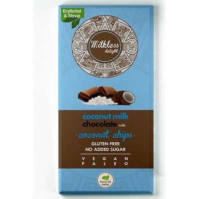 Health Market Milkless Delight Čokoláda s kokosovým mlékem a kokosovými chipsy se sladidlem 80 g