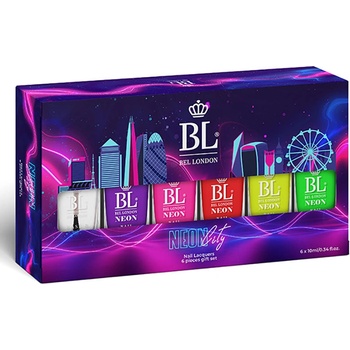BEL London Комплект 6 броя лакове за нокти bel london neon city (381192)