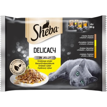 Sheba Cat Delicacy in Jelly Drůbeží výběr 4 x 85 g