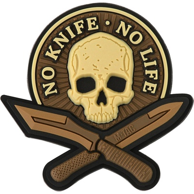 Nášivka M-Tac No Knife No Life 3D - coyote