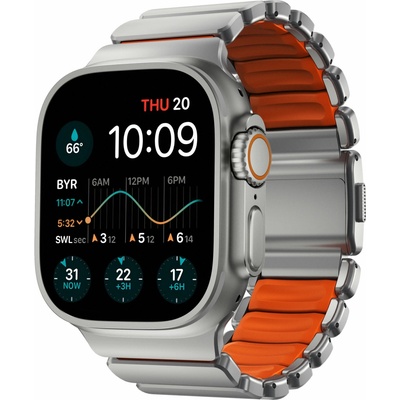 Nomad Stratos Band AW 45/46/49mm Natural Titanium Ultra Orange FKM NM011123858 – Sleviste.cz