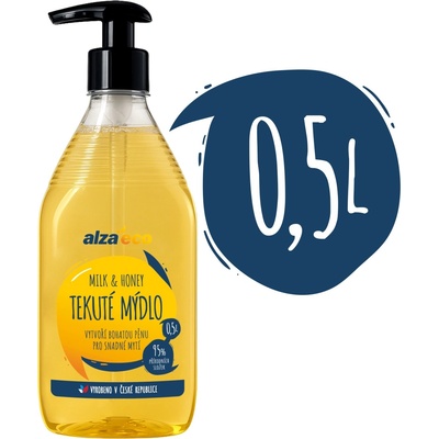 AlzaEco tekuté mydlo Milk and Honey 500 ml