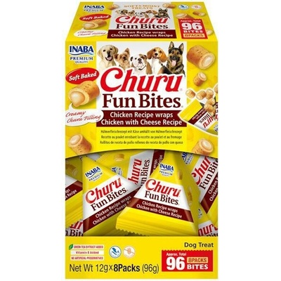 Churu Inaba Fun Bites Dog Snack kura & syr 8x 12 g
