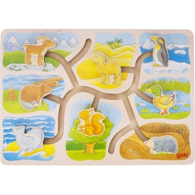 Goki priraďovacie puzzle zvieratká