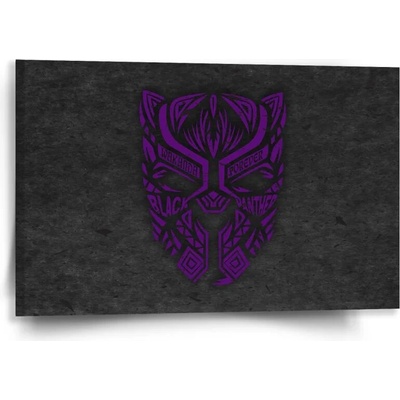 Sablio Obraz BLACK PANTHER wakanda forever Fialový - 60x40 cm