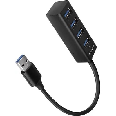 AXAGON HUE-M1AL 4x USB 3.2 Gen 1 MINI hub, metal, 1.2m USB-A cable (HUE-M1AL)