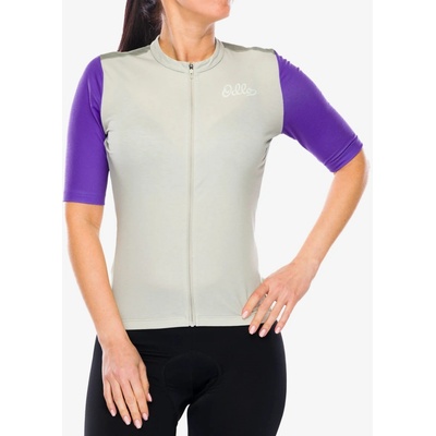 Odlo Essential Heritage Print T-Shirt S/U Collar S/S Full Zip agate gray
