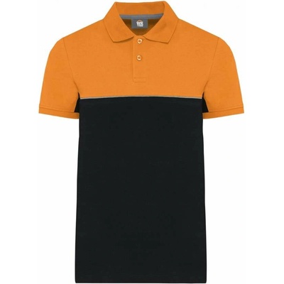 Designed To Work Unisex eco-friendly dvoubarevná polokošile Three černá tmavě šedá