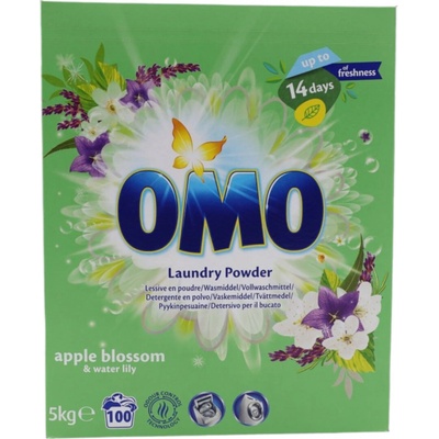 Omo Prací prášok Universal Apple & Water lilly 5 kg 100 PD