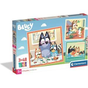 Clementoni - Puzzle 3x48 Bluey - 40 - 99 piese