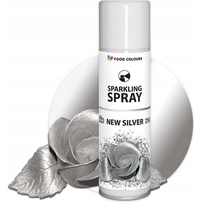 Food Colours Farbivo v spreji 1 ks strieborné 50 g 50 ml