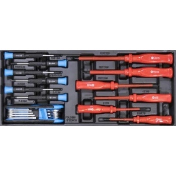 GUDE 39111 - Izolované skrutkovače, viaczubé kľúče, skrutkovače na jemnú mechaniku GI 1/3, 20-dielna sada