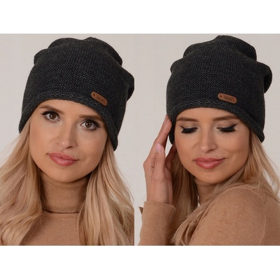 Fashionweek elegantní dámská teplá čepice beanie ZIZI-J4 grafitová