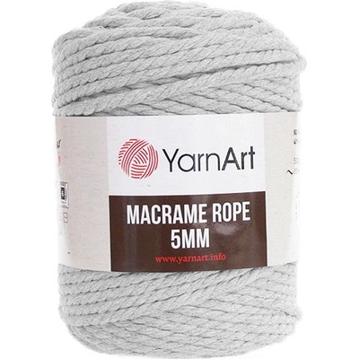 YarnArt Macrame Rope 756, 5mm - světlá šedá