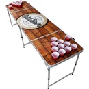 BeerCup Backspin Beer Pong, stôl, súprava, drevený, priehradka na ľad, 6 loptičiek, 50 Cups