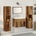vidaXL Set de Depozitare Pe perete 4 pcs Lemn compozit (3332567)