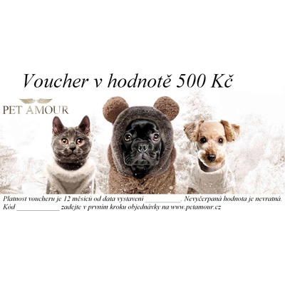 Voucher Pet Amour v hodnotě 500 Kč