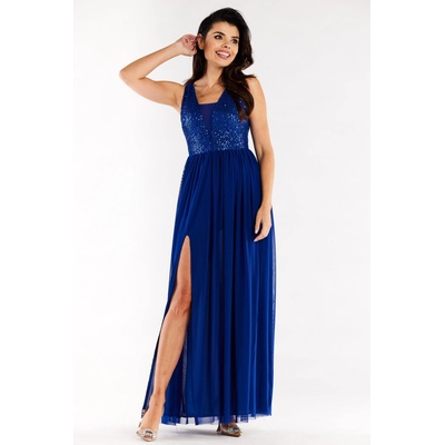 Awama Woman's Dress A486 Blue