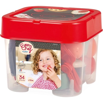 Ecoiffier Игрален комплект Ecoiffier - Сервиз за хранене, 34 части (7900012603)