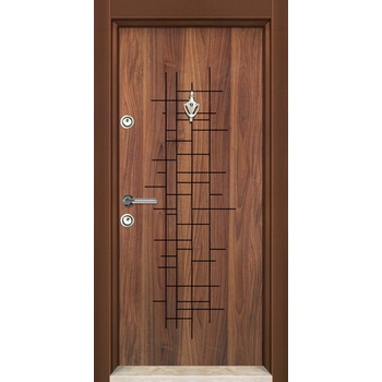 Image 1 of Starsteeldoor Блиндирана врата Parkdor SL 207 Металик орех (цена без монтаж)