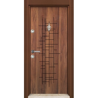 Starsteeldoor Блиндирана врата Parkdor SL 207 Металик орех (цена без монтаж)