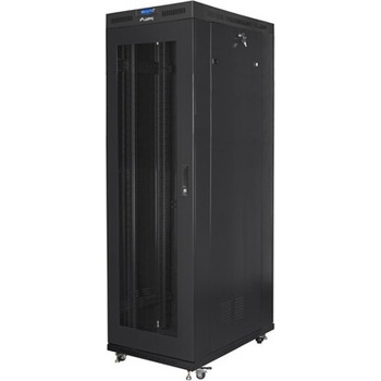 Lanberg Комуникационен шкаф Lanberg rack cabinet 19" free-standing 42U/800x1200 (flat pack) with mesh door lcd black v2 (FF01-8242-23BL)