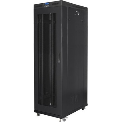 Lanberg Комуникационен шкаф Lanberg rack cabinet 19" free-standing 42U/800x1200 (flat pack) with mesh door lcd black v2 (FF01-8242-23BL)